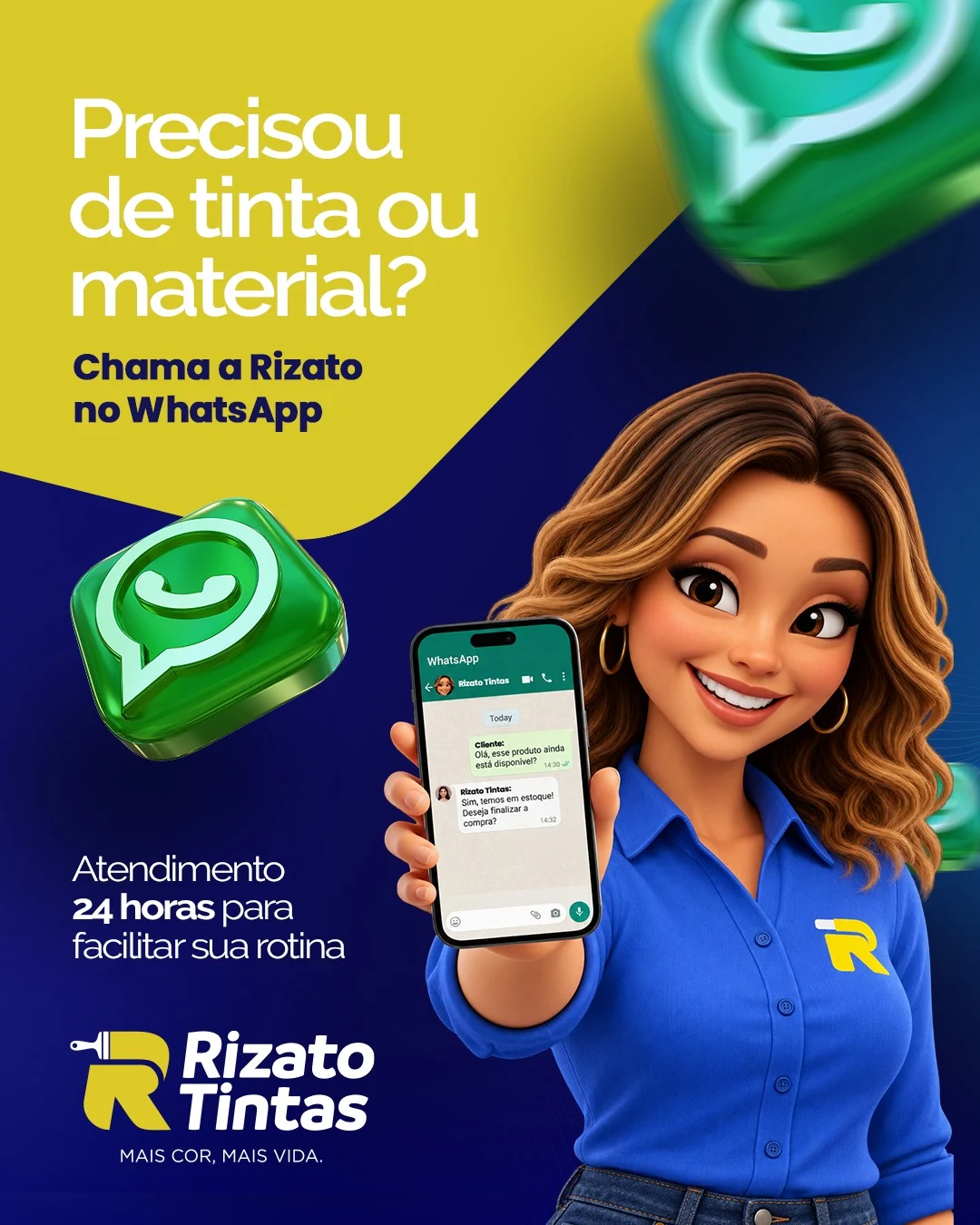 Atendimento 24 Horas Da Rizato Tintas Tire Duvidas E Compre Pelo Whatsapp Whatsapp Image 2026 09 15 At 09 53 17